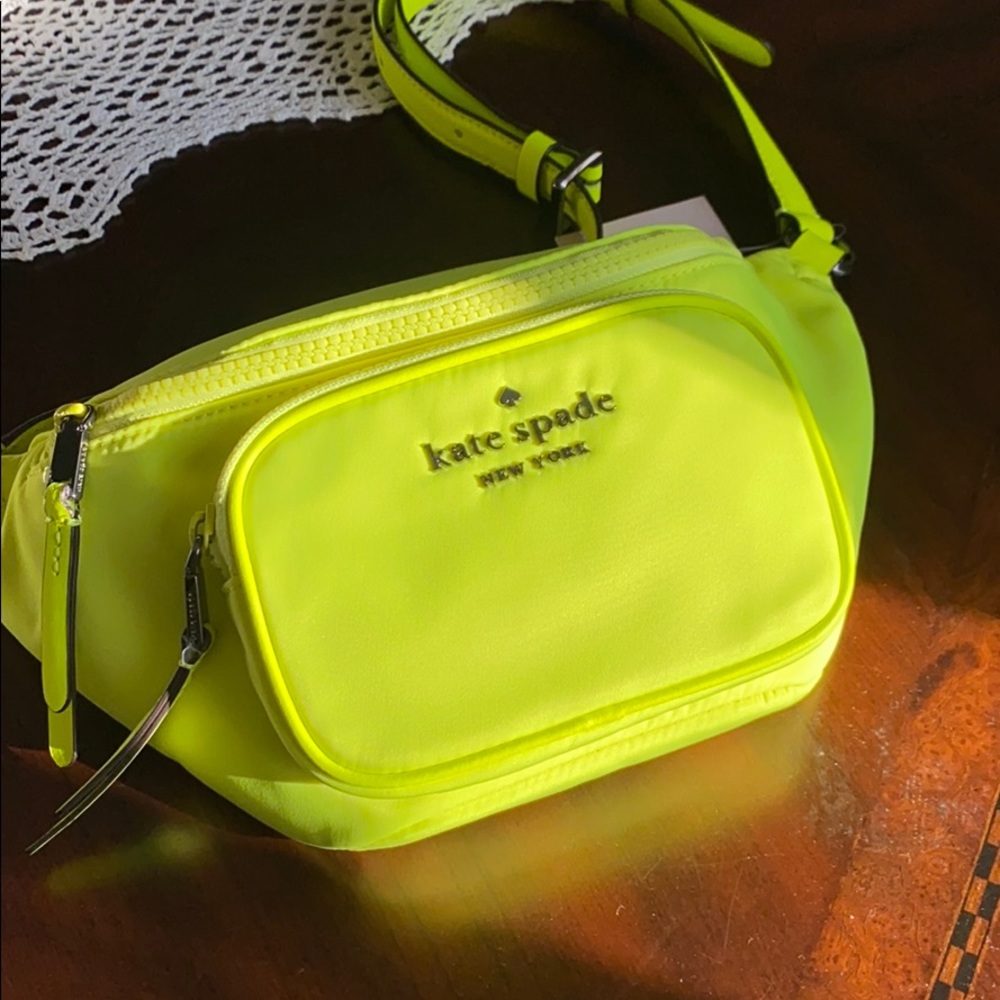 Kate Spade belt bag, nylon radiant yellow